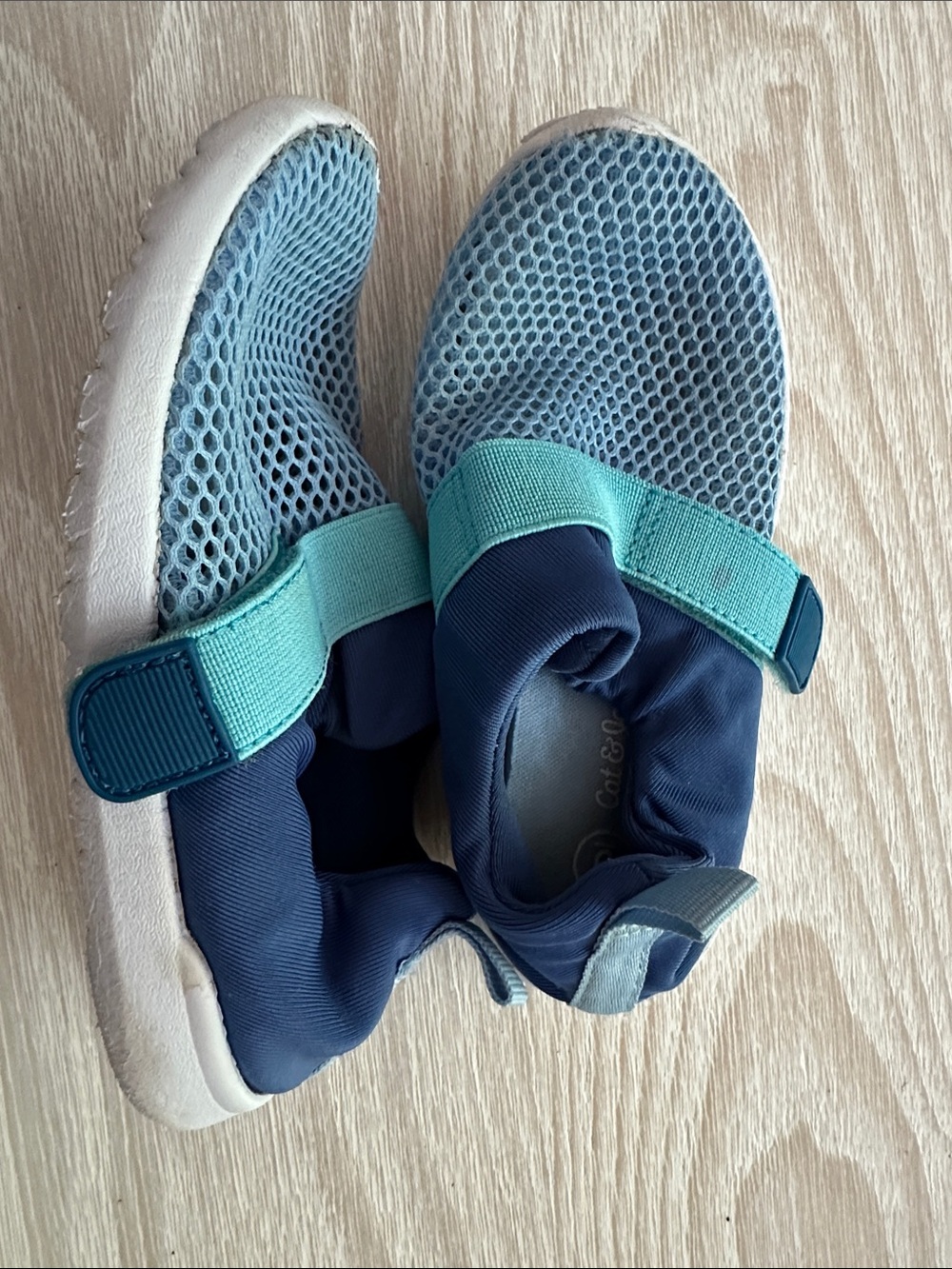 Cat & Jack Navy Blue and Teal Kids Slip-On Water Shoes